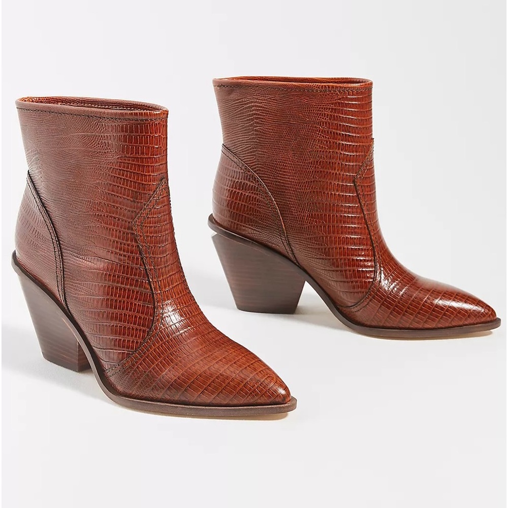 Sarto by Franco Sarto walnut leather ankle boots size 8 perfect condition!
